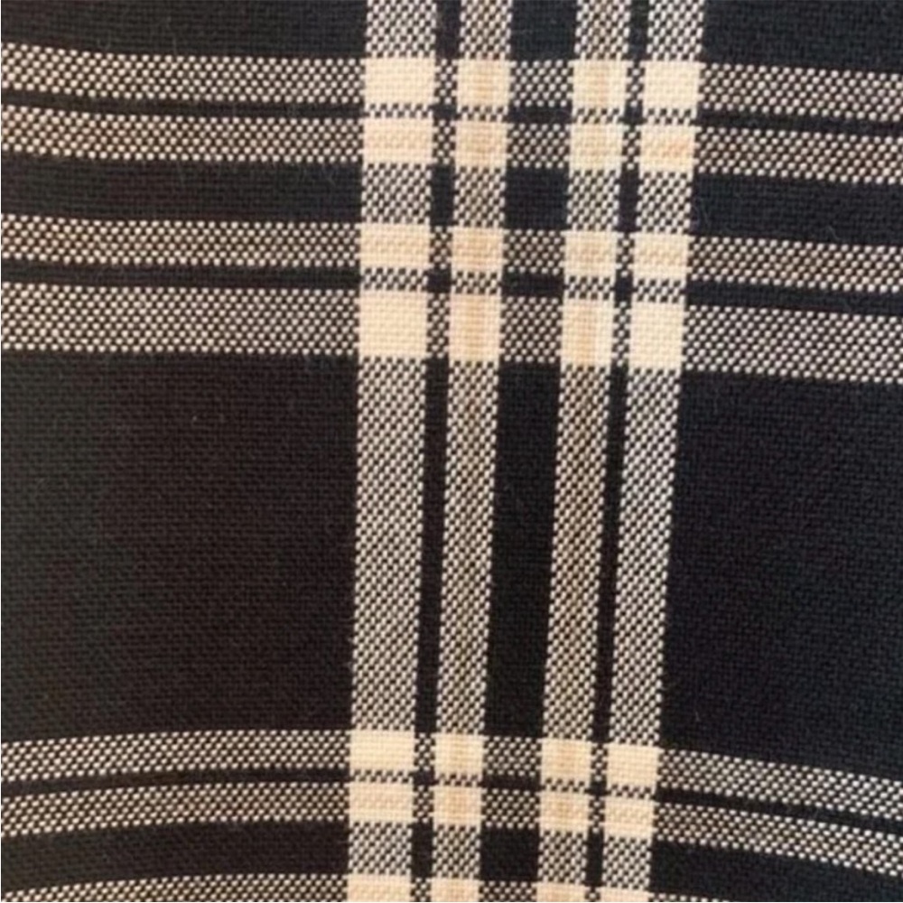 Black Banana Republic Avery Plaid Straight Leg Trouser Pants [Size 0] - Picture 4 of 4